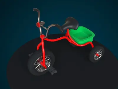 Children Bicycle Free low-poly 3D model