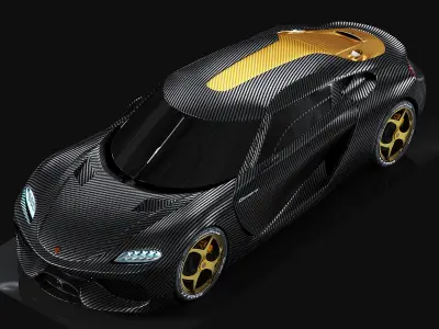 Koenigsegg Gemera Low-poly 3D model