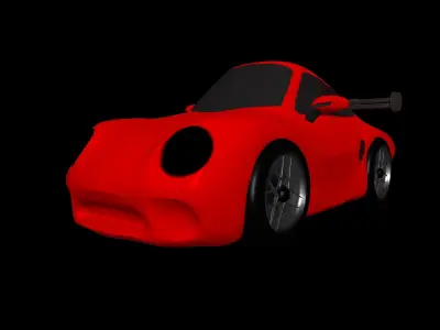 Porsche cartoon car  3D model