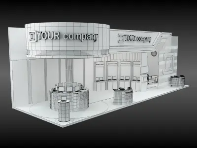 Booth Exhibition Stand a598b  3D model