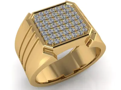 light weight gold diamond rings-C111116SKCH2026005-wt-10-15 3D print model