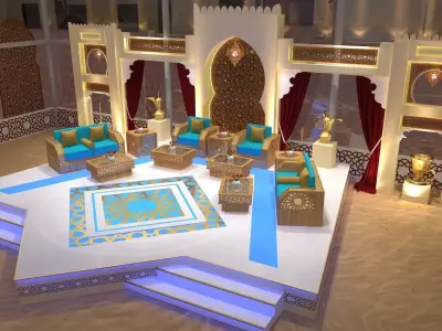 Arabic Stage majlis 3D model