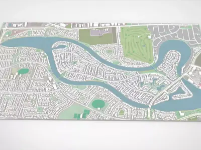 Delfin Island Alabama USA 3D model