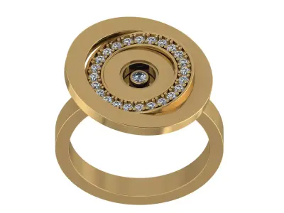 Chopard Happy Diamond Ring 3D print model