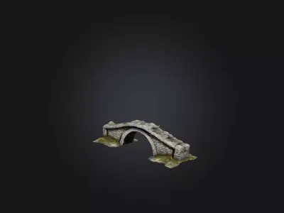 Realistic Ancient Bridge Model Low-poly 3D model