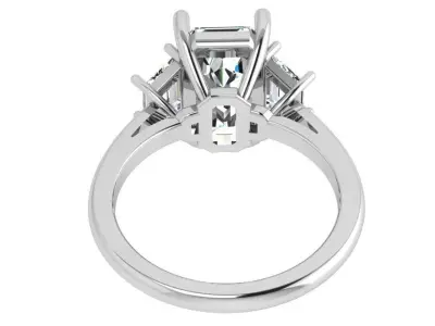 Emerald Diamond Ring 4510 3D print model