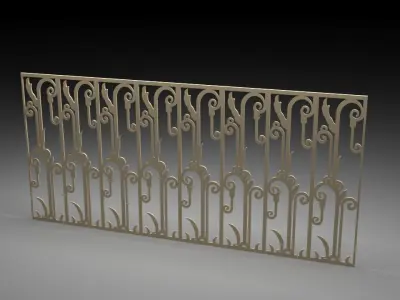 Iron railing 3D modal design 3D railing railing design  3D model