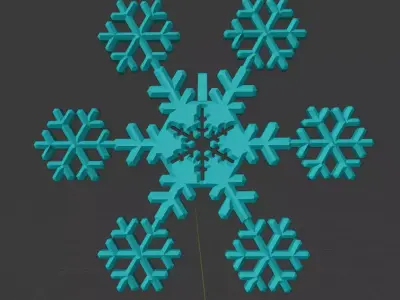 Snowflake Decor  Necklace  Pattern 3 3D print model