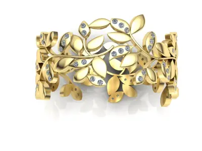 leaf ring 2 3D print model