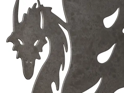 Weather vane dragon 3D model