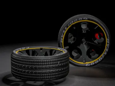 Wheel games Low-poly 3D model