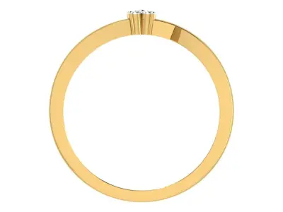 Light Weight Yellow Gold Diamond Ring  3dm and stl   -ZA RN 1360 3D print model