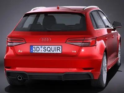 Audi A3 2017 5-door 3D model