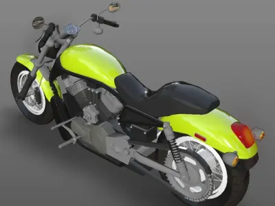 Harley Davidson Bike 3D Model Game Ready Asset Low-poly 3D model