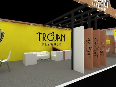 13 MTR x 4 MTR 1SIDE OPEN EXHIBITION model 3D print model