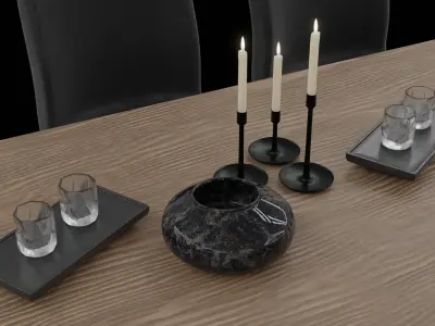 Table Set 3D model