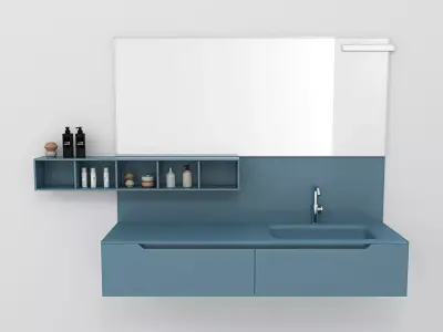 Bathroom furniture set Gold 5 3D model