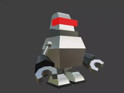 Cartoon Robot 01 of 05 Low-poly 3D model