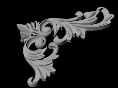 Central decor ornament for furniture 3D model 237