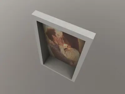 picture frame concrete square Free 3D print model