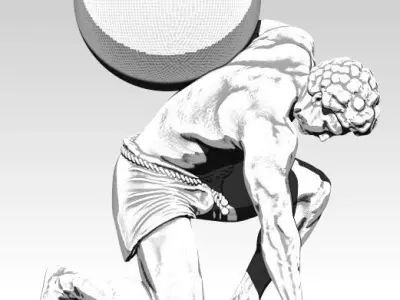 Man statue 3D print model