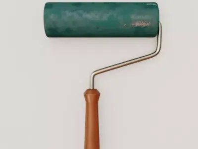 Paint Roller 3d model Free low-poly 3D model