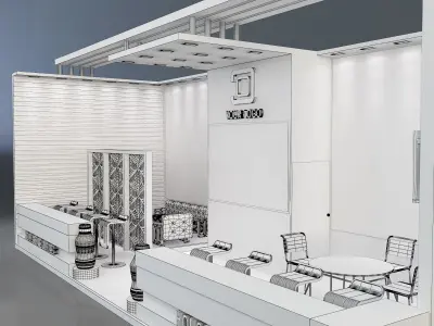  Booth Exhibition Stand a638e 3D model