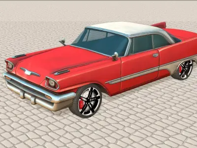 Rusty Old Car Low-poly 3D model 3D model