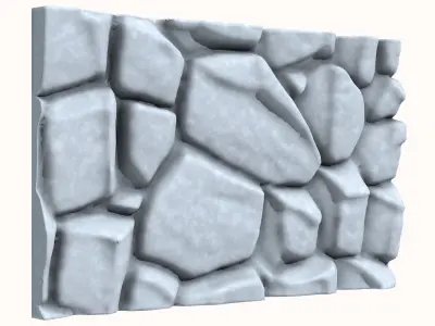 Stone wall 191 3D model