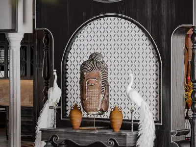 CA - Scandinavian interior scene 3D model