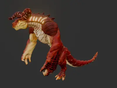 Fire Baronto Low-poly 3D model