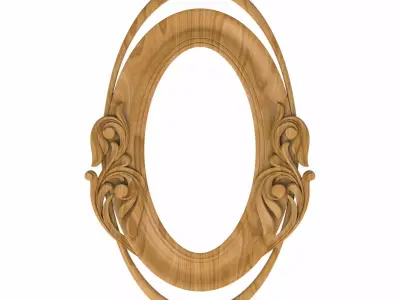 Carved picture frame STL 3D model 10