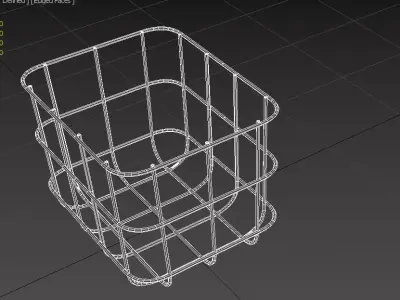 Wire Bin M06 Low-poly 3D model