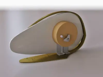 1960s PRIM Brusel style Vintage table clock 3D model