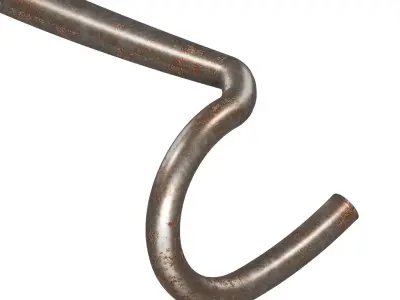 Rusty HandleBar Low-poly 3D model