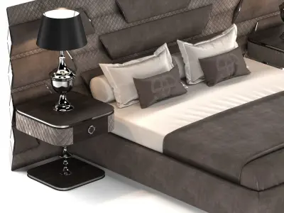 Botega silver bed by elve luxury 3D model