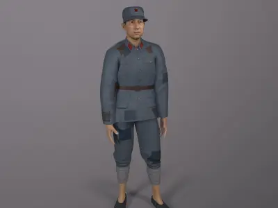 Chinese avatar Low-poly 3D model