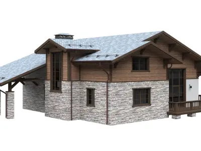 Chalet style cottage 3D model
