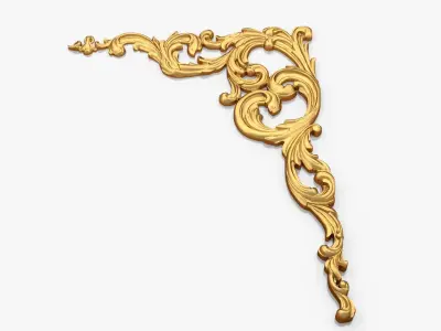 Classic decor ornament corner 106  3D model