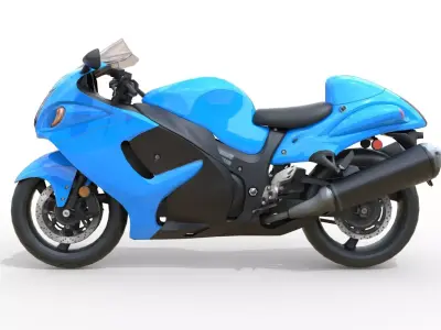 Suzuki Motorbike Low-poly 3D model