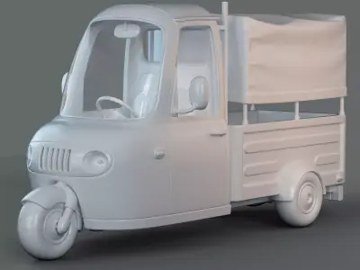Cartoon Three Wheeler 3D model