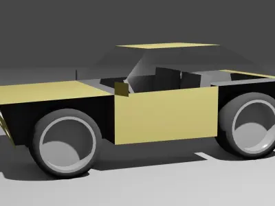 Lowpoly Car Free low-poly 3D model by scaled