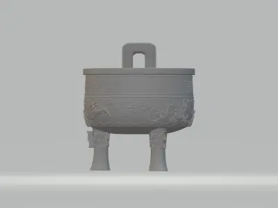 Chinese Ding Furnace Incense 3D print model