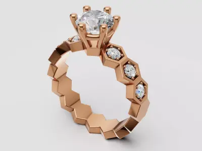 Engagement Ring 3D print model C 79 3D print model