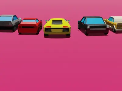 Low poly cars lamborghini Low-poly 3D model