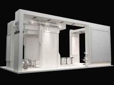 Booth Exhibition Stand a613 3D model
