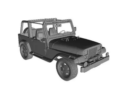 Jeep Wrangler High Detail 3D print model