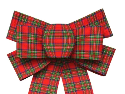 Christmas Bow Ribbon 13 Low-poly 3D model