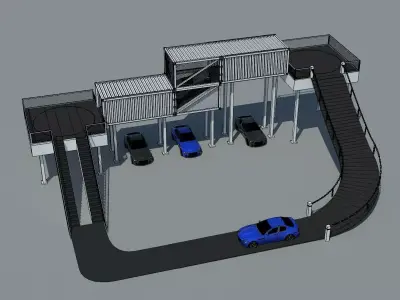 Car test drive route 3D model