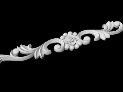 Central decor ornament for furniture 3D model 129